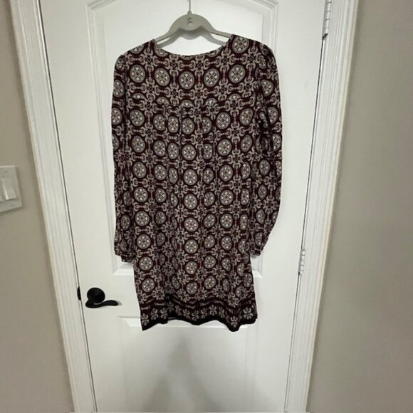 Burgundy Print Max Studio dress Size small - Picture 6 of 8